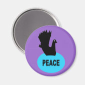 Black Dove Peace Magnet (Vorderseite/Rückseite)