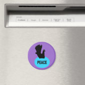 Black Dove Peace Magnet (In Situ (Geschirrspüler))