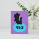 Black Dove Peace Postcard Postkarte (Stehend Vorderseite)