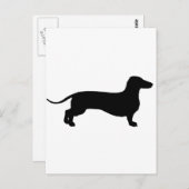 Black Doxie Postkarte (Vorne/Hinten)