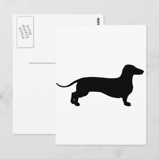 Black Doxie Postkarte (Vorne/Hinten)