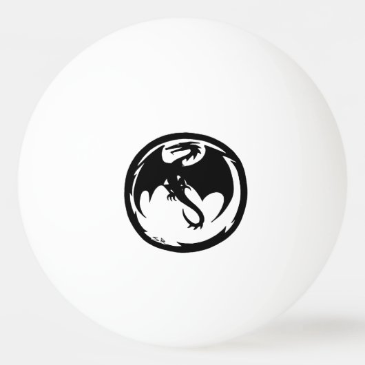 Black Dragon 1-Stern Tischtennisball (Vorderseite)