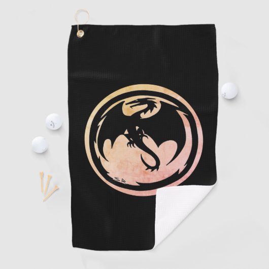 Black Dragon Black Golf Handtuch (Insitu)