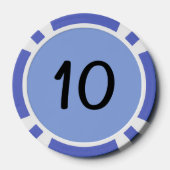 Black Dragon blue 10 striped Poker Chip (Rückseite)