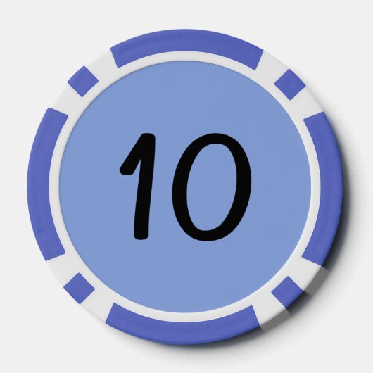 Black Dragon blue 10 striped Poker Chip (Rückseite)