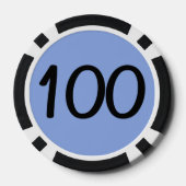 Black Dragon Blue Black 100 Striped Poker Chip (Rückseite)