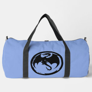 Black Dragon Blue Duffle Duffle Bag