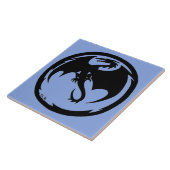 Black Dragon Blue große Fliese (Seite)