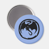 Black Dragon Blue Magnet (Vorderseite/Rückseite)