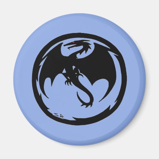 Black Dragon Blue Magnet (Vorne)