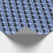 Black Dragon Blue Matt Packpapier klein (Ecke)