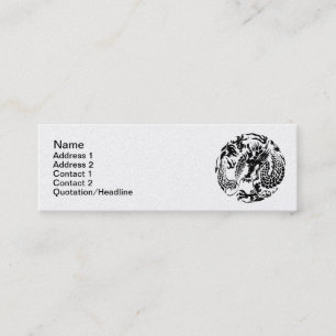 Black Dragon Business Card Mini Visitenkarte