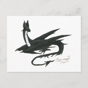 Black_Dragon_by_angel_wolfmaiden Postkarte