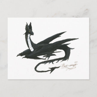 Black_Dragon_by_angel_wolfmaiden Postkarte