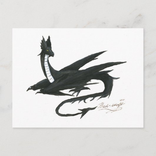 Black_Dragon_by_angel_wolfmaiden Postkarte (Vorderseite)
