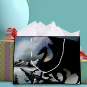 Black Dragon Fantasy Blue Mountains Große Geschenktüte