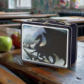 Black Dragon Fantasy Blue Mountains Metall Brotdose