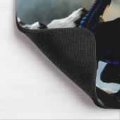 Black Dragon Fantasy Blue Mountains Mousepad (Ecke)