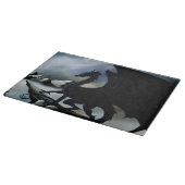 Black Dragon Fantasy Blue Mountains Schneidebrett (Ecke)