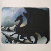 Black Dragon Fantasy Blue Mountains Sherpadecke (Vorderseite (Horizontal))