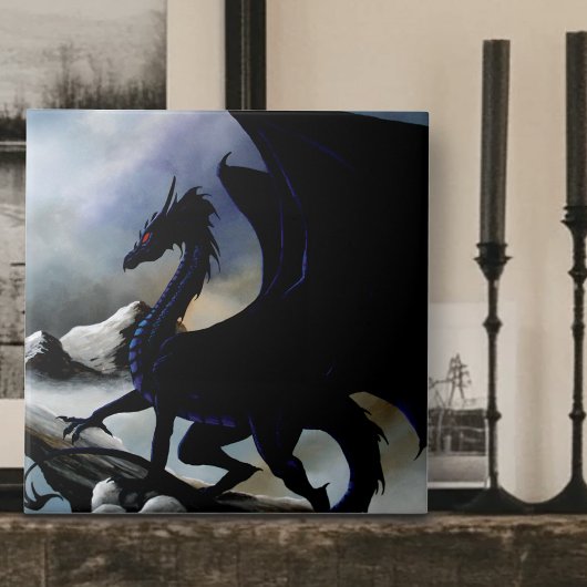 Black Dragon Fantasy Blue Moutnains Fliese