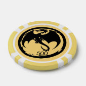 Black Dragon gold 500 gestreifter Poker Chip (Einzeln)