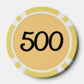 Black Dragon gold 500 gestreifter Poker Chip (Rückseite)