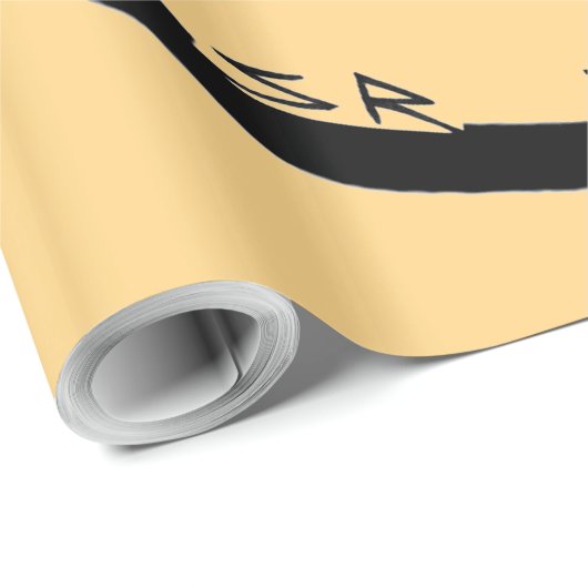 Black Dragon Gold glänzende Packpapier groß (Rolleneckpunkt)