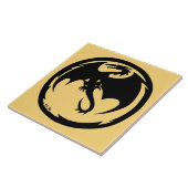 Black Dragon Gold große Fliese (Seite)