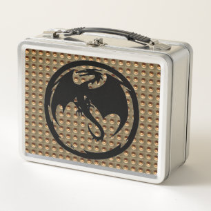 Black Dragon Gold Indent Lunchbox