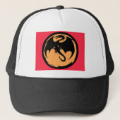Black Dragon Gold Korallenheber Truckerkappe (Vorderseite)