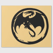 Black Dragon Gold Matte Packpapier groß (Flach)