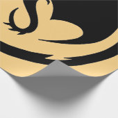 Black Dragon Gold Matte Packpapier groß (Ecke)