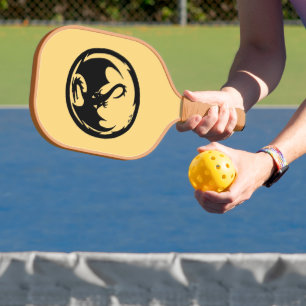 Black Dragon Gold und tan Pickleball Paddle Carbon
