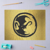 Black Dragon gold Vena Gewebe Papier groß (Basteln)