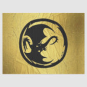 Black Dragon gold Vena Gewebe Papier groß (Vorderseite)