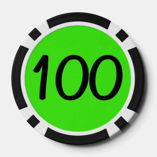 Black Dragon Green Black 100 Striped Poker Chip (Rückseite)
