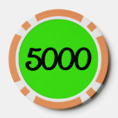 Black Dragon Green Orange 5000 gestreifter Poker C Pokerchips (Rückseite)