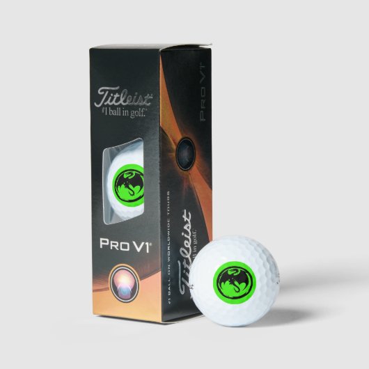 Black Dragon Green Titleist Pro V1 Golfbälle 3 pk (Verpackung)