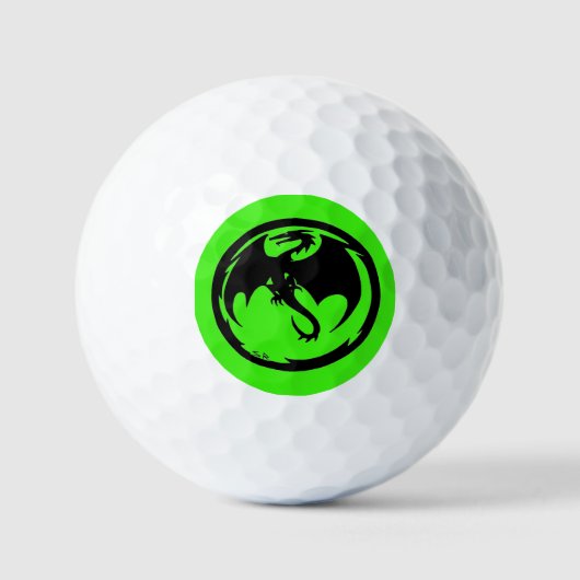 Black Dragon Green Wert Golfbälle 12pk (Vorderseite)