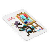 Black Dragon malt Ihr Portrait auf Premium Magne Magnet (Rechte Seite)