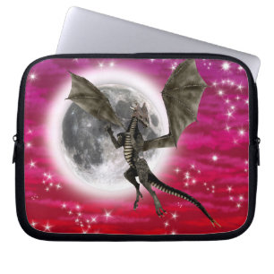 Black Dragon - Mythische Fantasie Kreatur Roter Hi Laptopschutzhülle