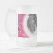 Black Dragon - Mythische Fantasie Kreatur Roter Hi Mattglas Bierglas (Links)