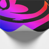 Black Dragon Neon glänzende Packpapier groß (Ecke)