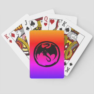Black Dragon Neon Poker spielt Karten Spielkarten