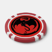 Black Dragon Red 5 Strip Poker Chip (Einzeln)