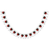 Black Dragon Rote Rose Fantasy Wimpelkette (Alle)