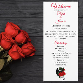 Black Dragon Rote Rosen Fantasy Wedding Programm