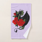 Black Dragon Rote Rosen Lavender Badhandtuch Set (Handtuch)