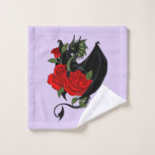 Black Dragon Rote Rosen Lavender Badhandtuch Set (Waschlappen)